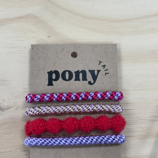 PONY TAIL PONY TAIL Hair Ties Pink/Lilac/Red