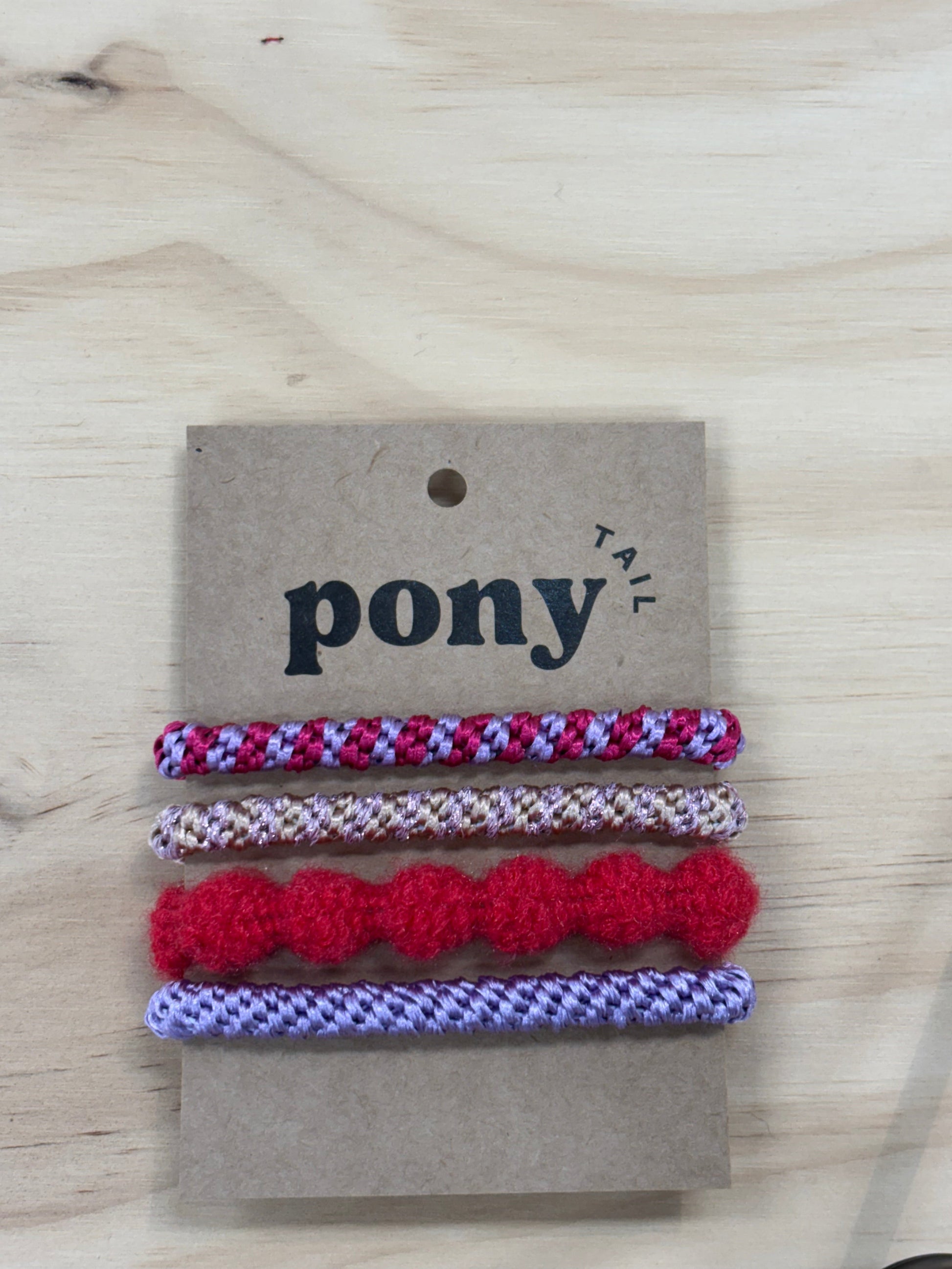 PONY TAIL PONY TAIL Hair Ties Pink/Lilac/Red