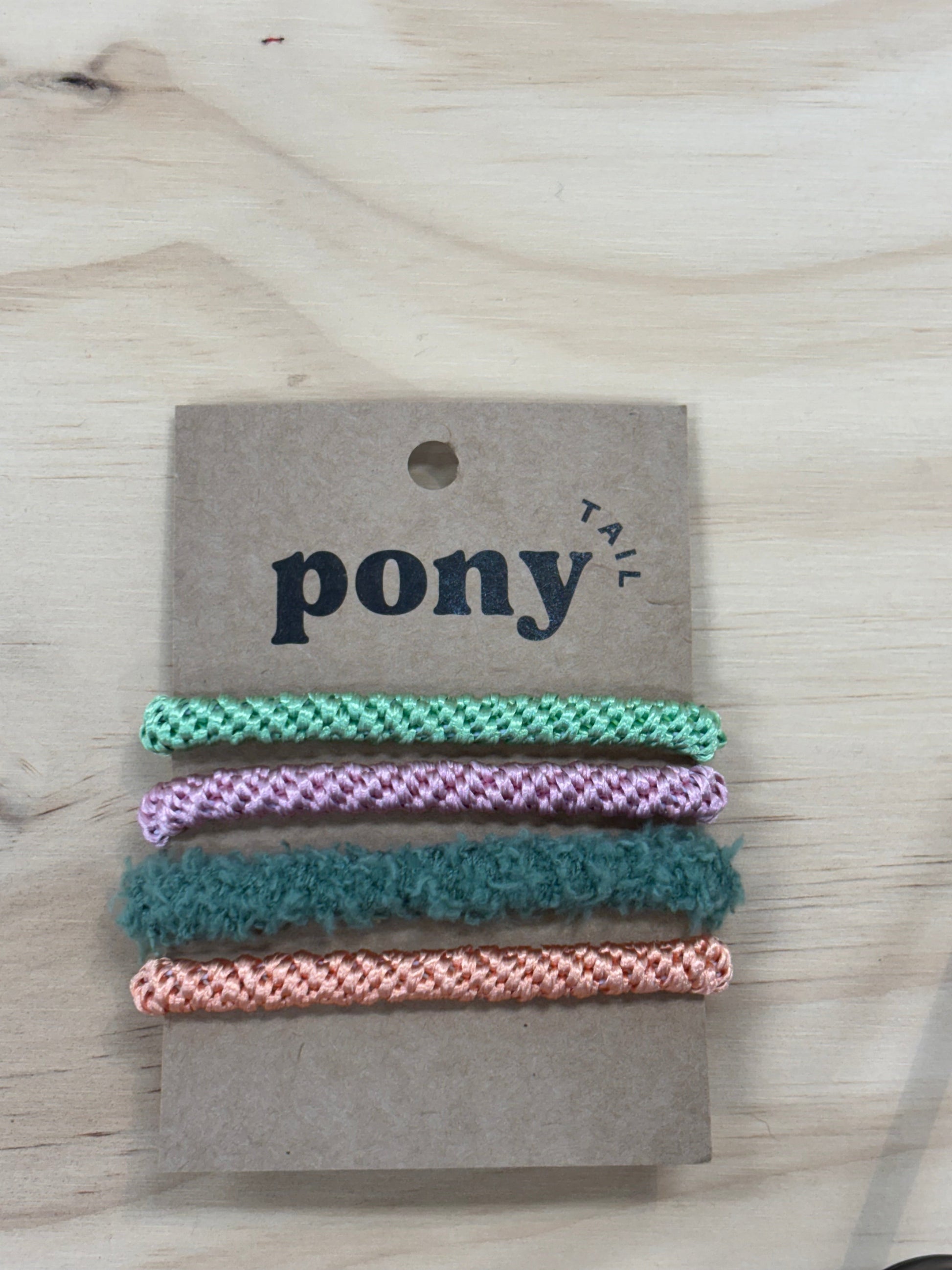 PONY TAIL PONY TAIL Hair Ties Green/Peach/Pink