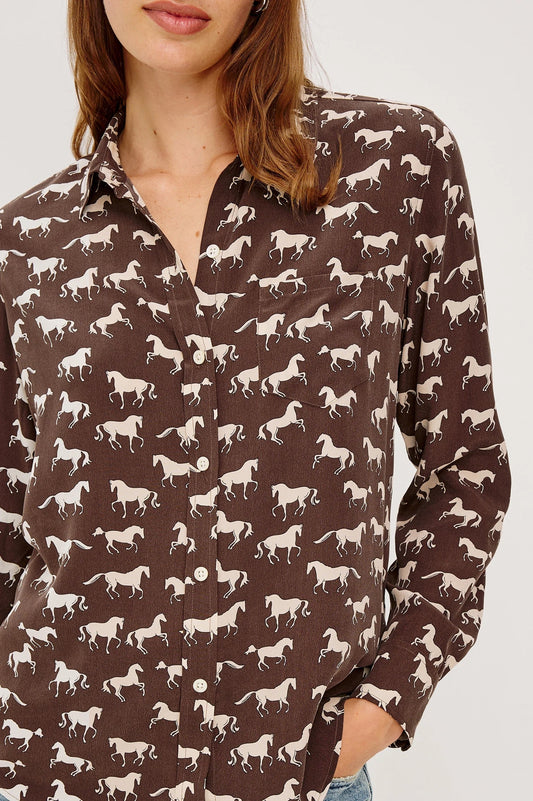 RAILS RAILS Kate Horses Silk Shirt