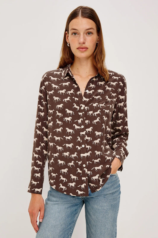 RAILS RAILS Kate Horses Silk Shirt