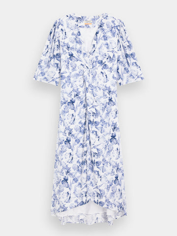 SCOTCH & SODA SCOTCH & SODA Midi Knot Wrap Dress