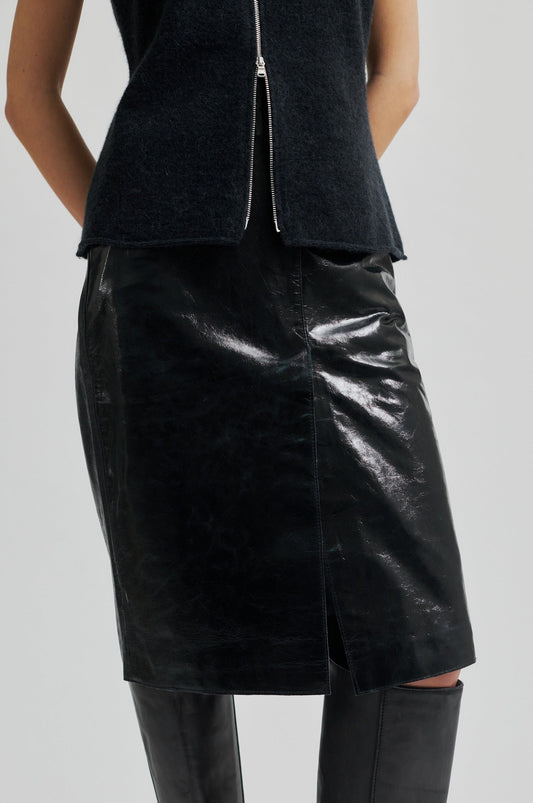 SECOND FEMALE SECOND FEMALE Queens Leather Skirt