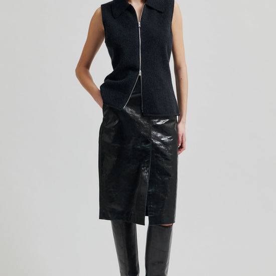 SECOND FEMALE SECOND FEMALE Queens Leather Skirt