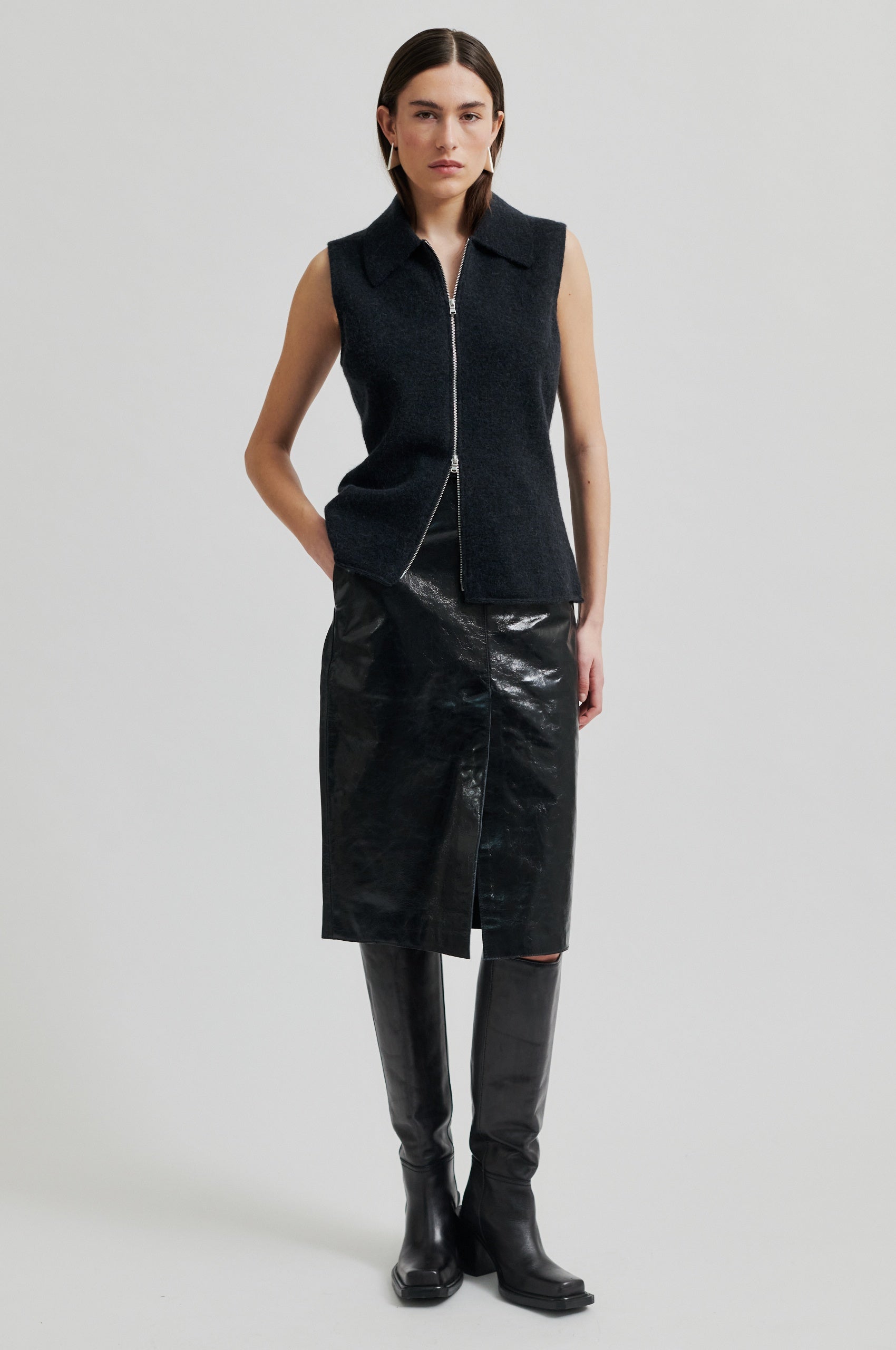 SECOND FEMALE SECOND FEMALE Queens Leather Skirt