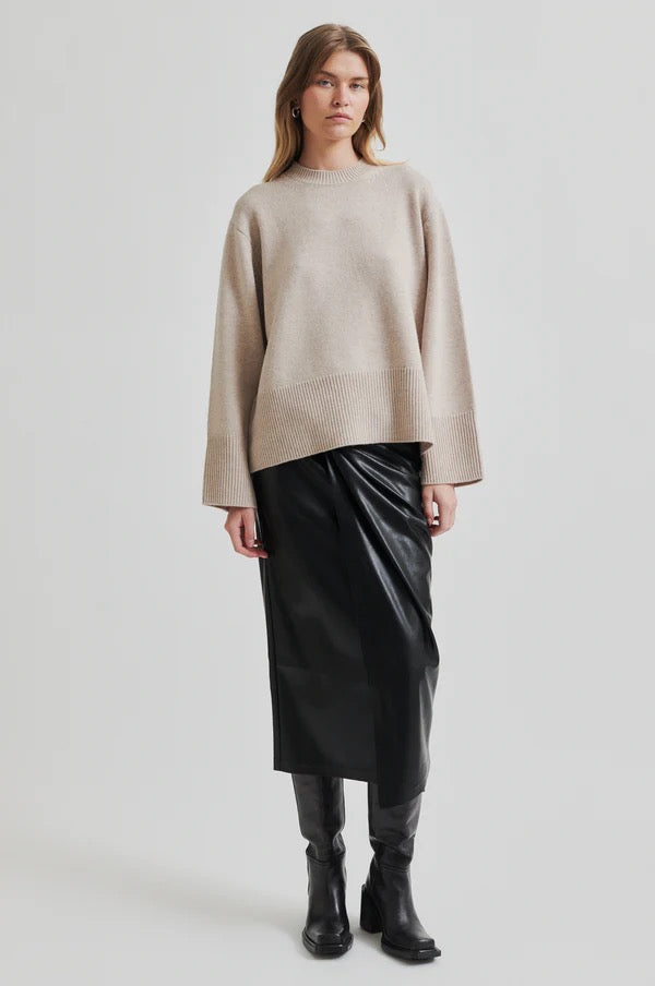 SECOND FEMALE SECOND FEMALE Sema Leather Look Skirt