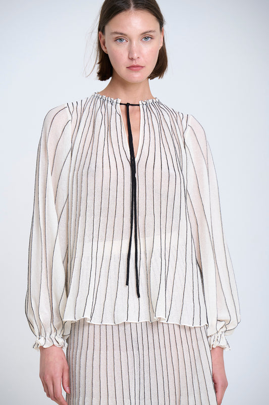 Sita Murt SITA MURT Sun-ray Pleat Knit Blouse