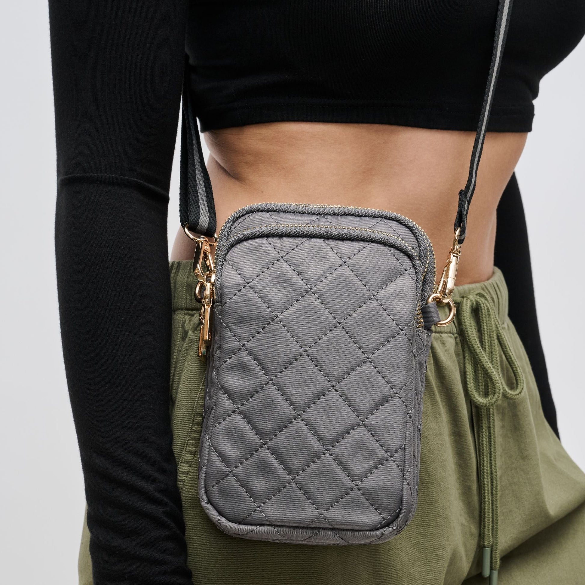 SOL AND SELENE SOL & SELENE Divide & Conquer Quilted Bag Grey