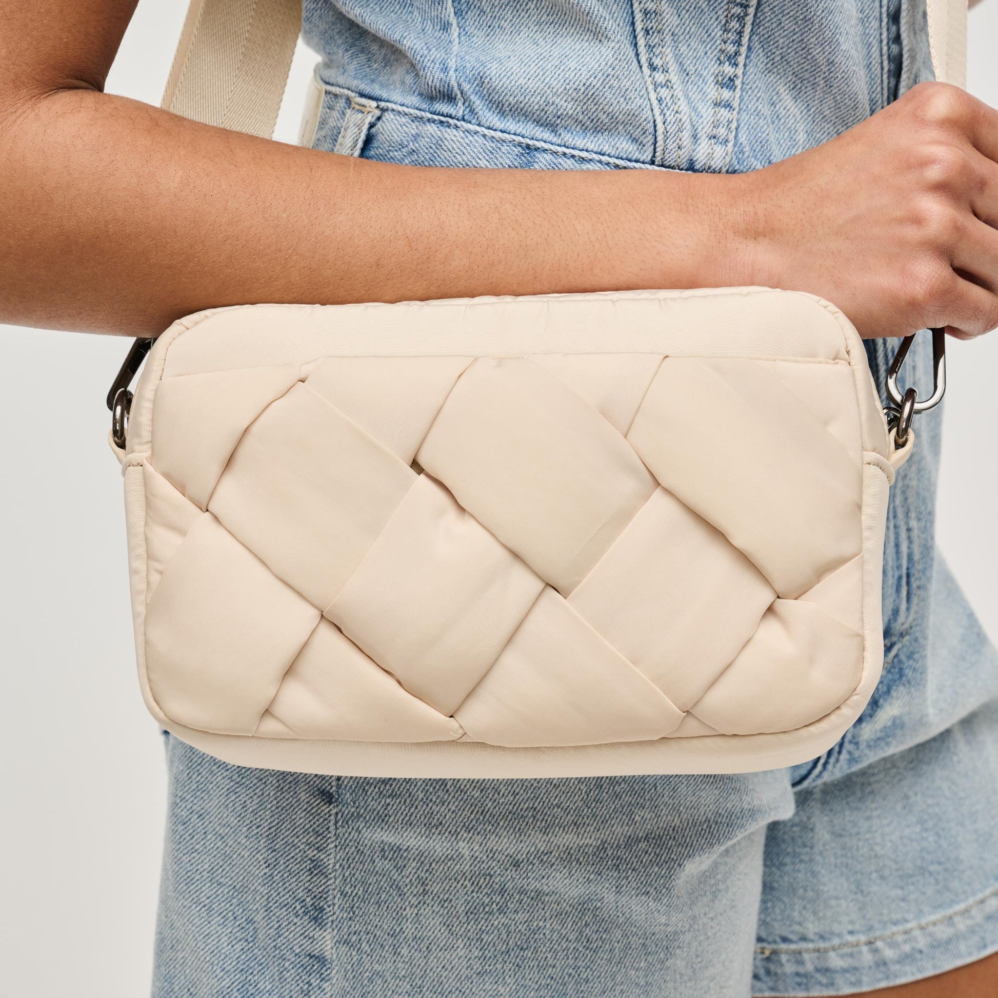 SOL AND SELENE SOL & SELENE Inspiration Braided Crossbody Bag Cream