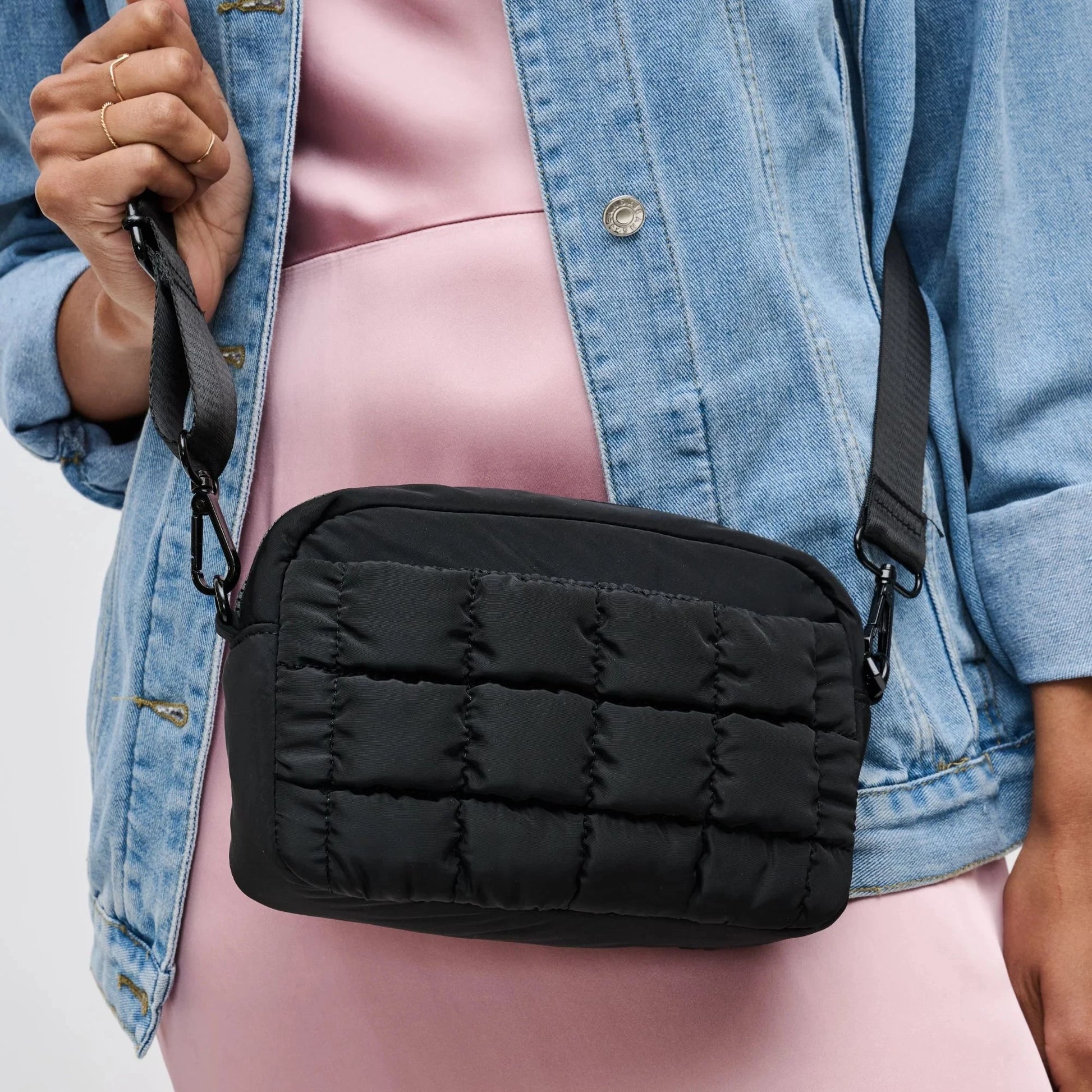 SOL AND SELENE SOL & SELENE Inspiration Quilted Crossbody Bag Black