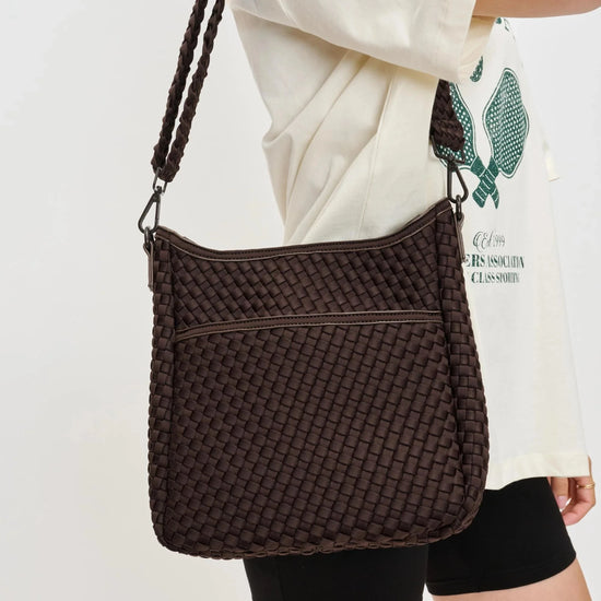 SOL AND SELENE SOL & SELENE Kismet Woven Neoprene Bag Chocloate