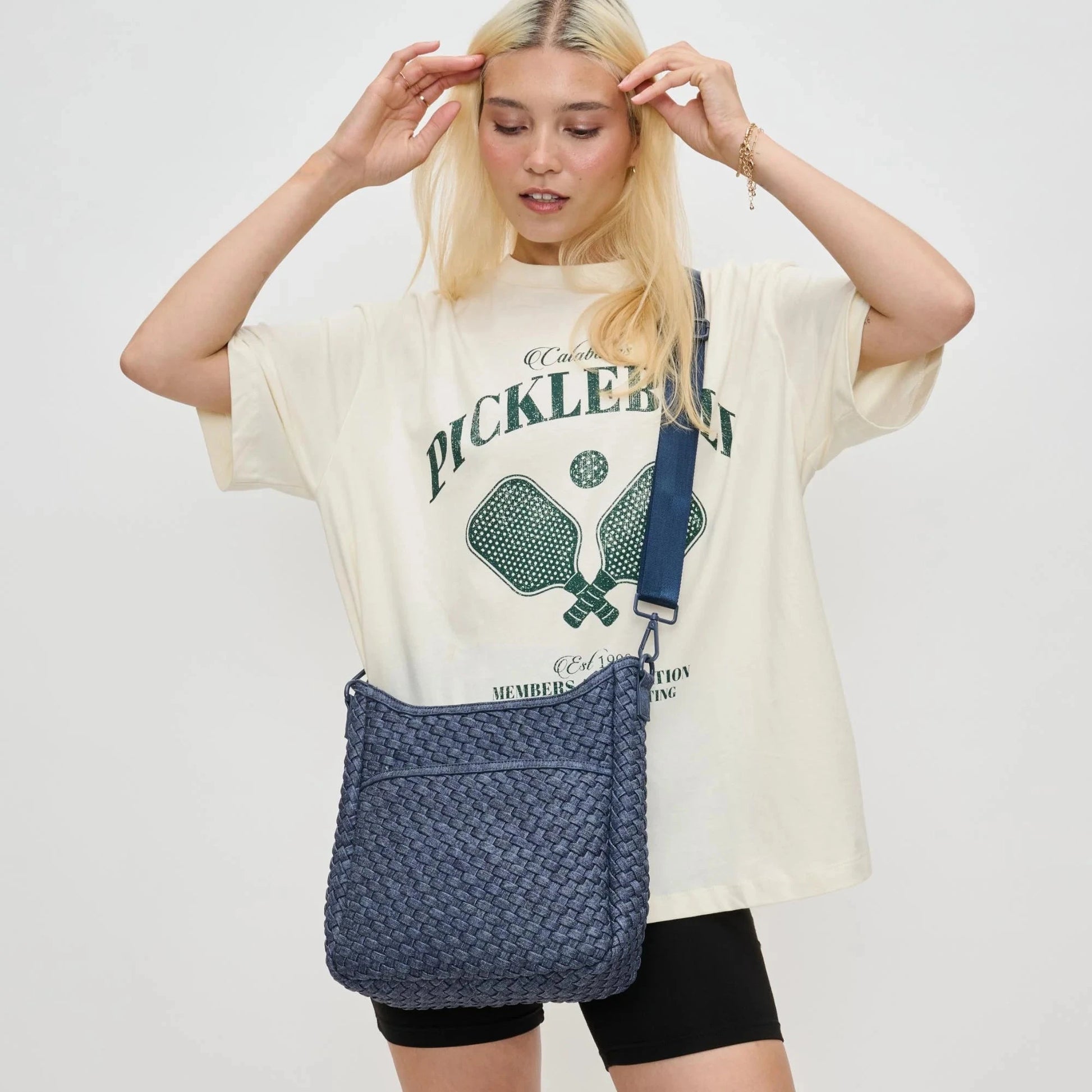 SOL AND SELENE SOL & SELENE Kismet Woven Neoprene Bag Denim