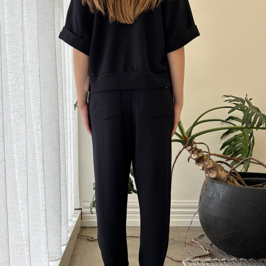 STATESIDE STATESIDE Softest Fleece Drawstring Pant BLACK