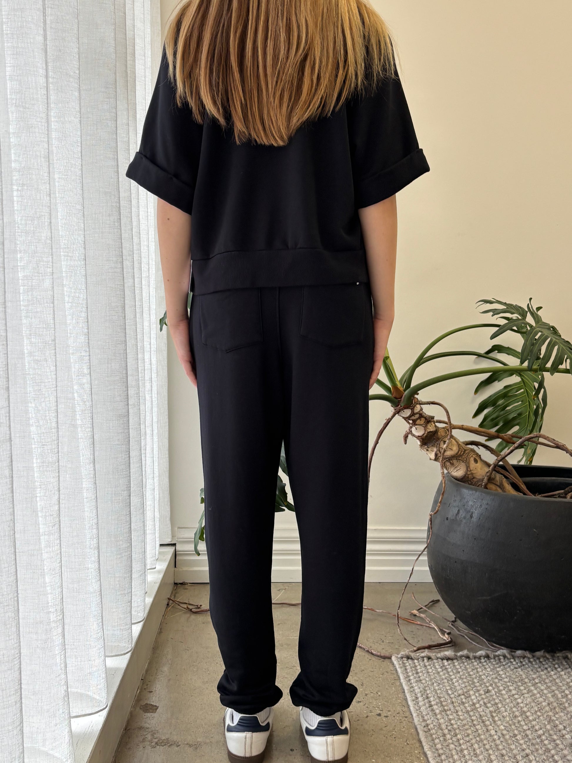 STATESIDE STATESIDE Softest Fleece Drawstring Pant BLACK
