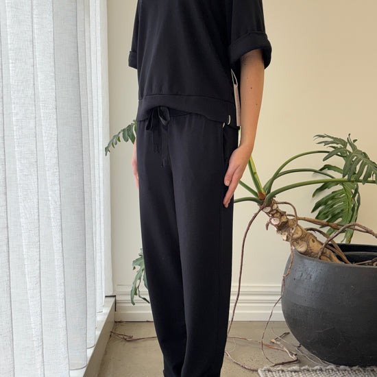 STATESIDE STATESIDE Softest Fleece Drawstring Pant BLACK
