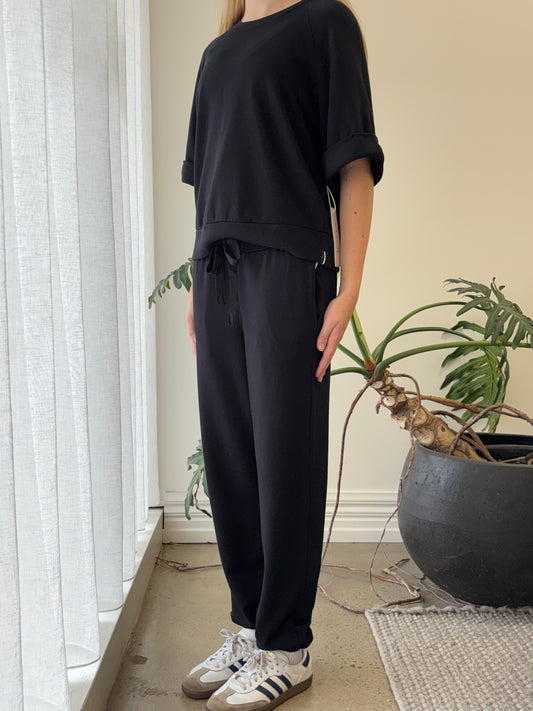 STATESIDE STATESIDE Softest Fleece Drawstring Pant BLACK