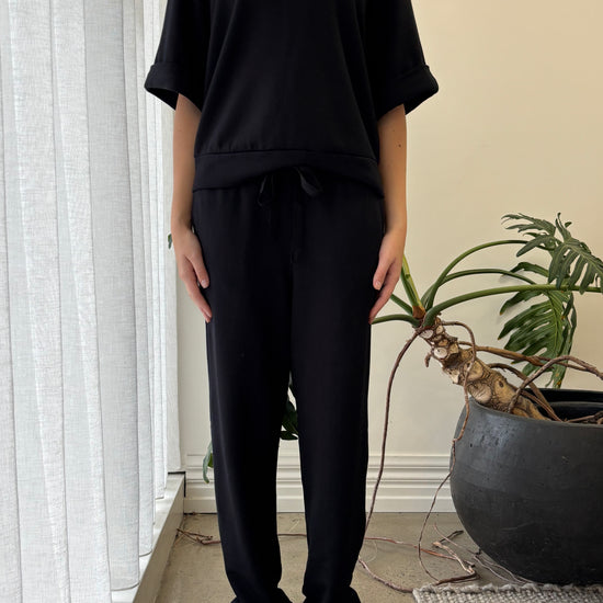 STATESIDE STATESIDE Softest Fleece Drawstring Pant BLACK