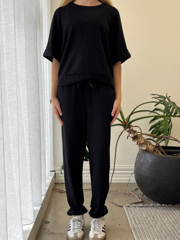 STATESIDE STATESIDE Softest Fleece Drawstring Pant BLACK