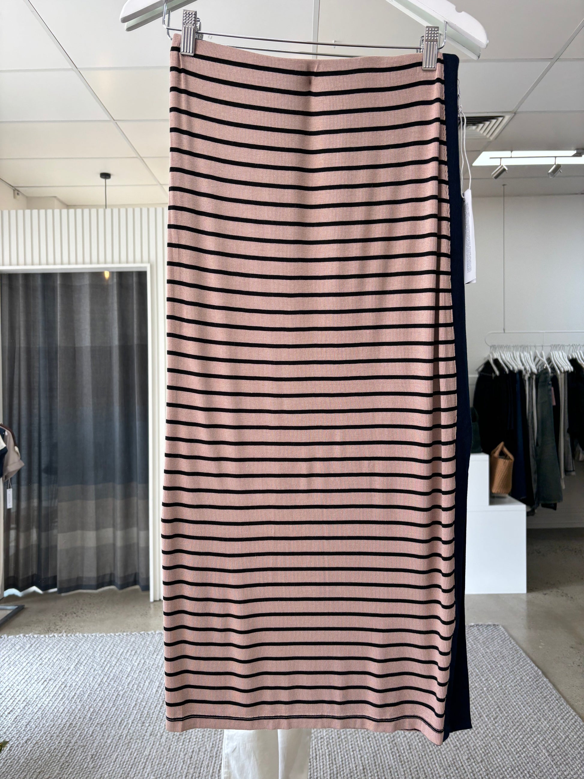 STATESIDE STATESIDE Stripe Rib Skirt