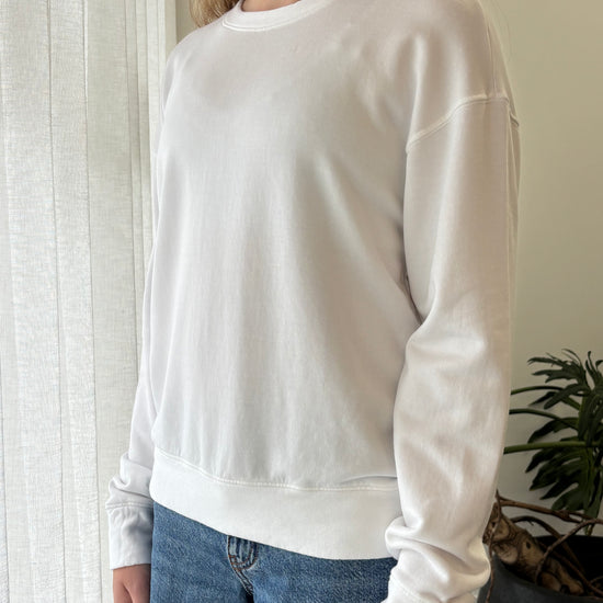 STATESIDE STATESIDE Softest Fleece Crew Pullover WHITE