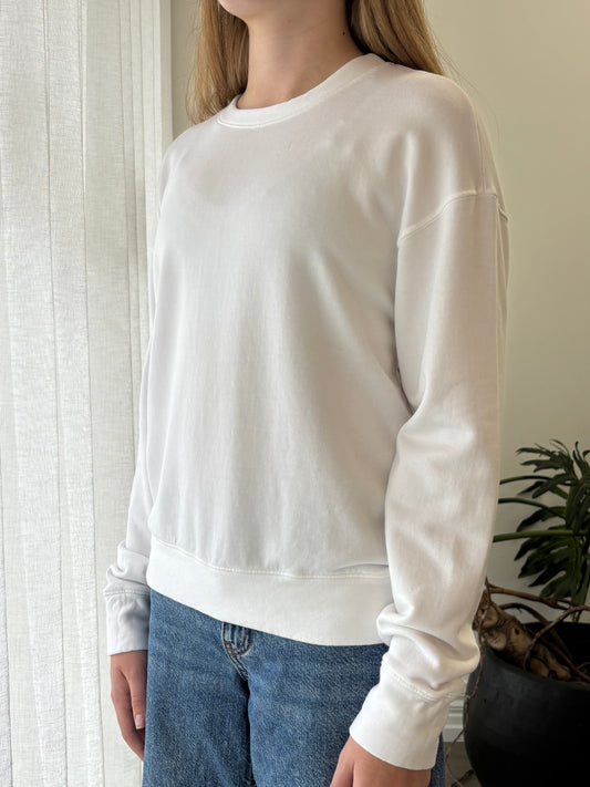 STATESIDE STATESIDE Softest Fleece Crew Pullover WHITE