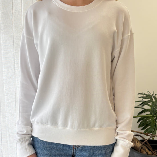 STATESIDE STATESIDE Softest Fleece Crew Pullover WHITE