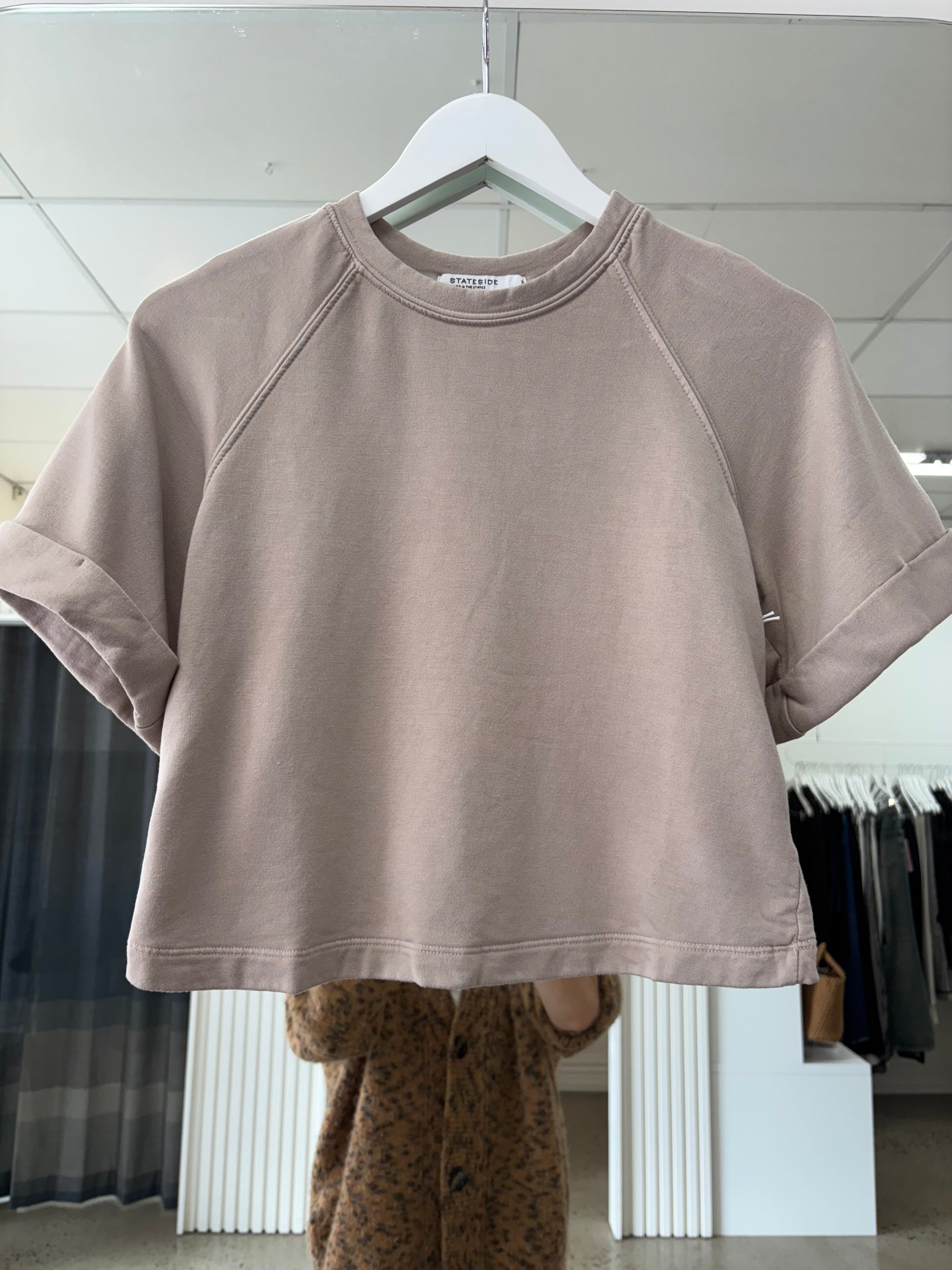 STATESIDE STATESIDE Softest Fleece Raglan Cropped Sweat