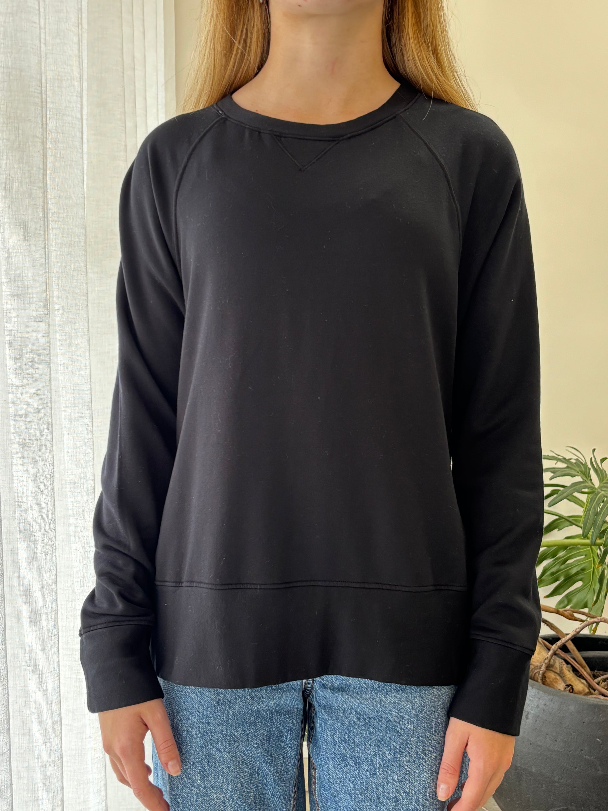 STATESIDE STATESIDE Softest Fleece Raglan Sweat BLACK