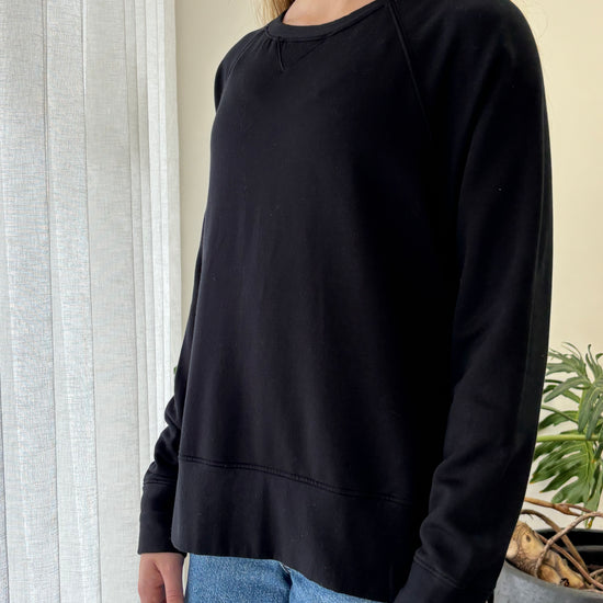 STATESIDE STATESIDE Softest Fleece Raglan Sweat BLACK