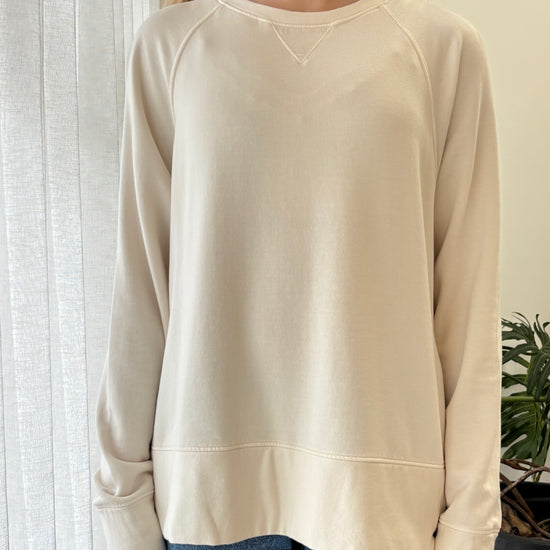 STATESIDE STATESIDE Softest Fleece Raglan Sweat CREAM
