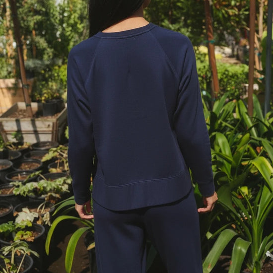 STATESIDE STATESIDE Softest Fleece Raglan Sweat NAVY