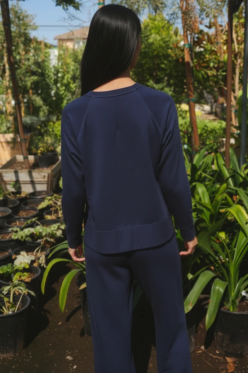STATESIDE STATESIDE Softest Fleece Raglan Sweat NAVY