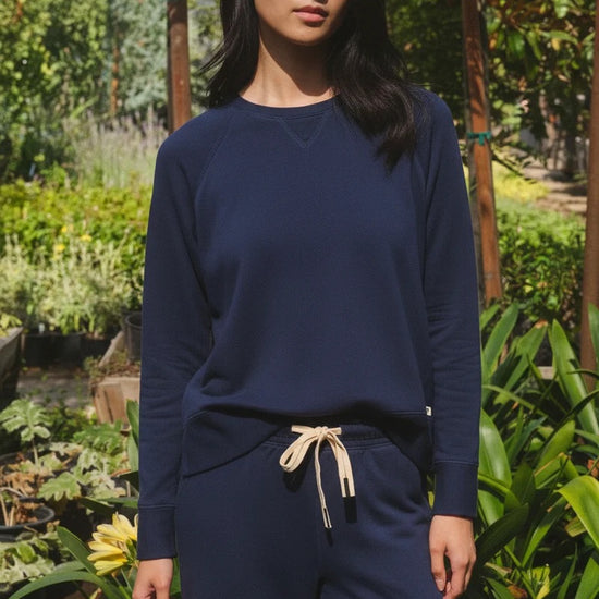 STATESIDE STATESIDE Softest Fleece Raglan Sweat NAVY