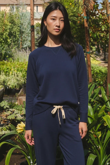STATESIDE STATESIDE Softest Fleece Raglan Sweat NAVY
