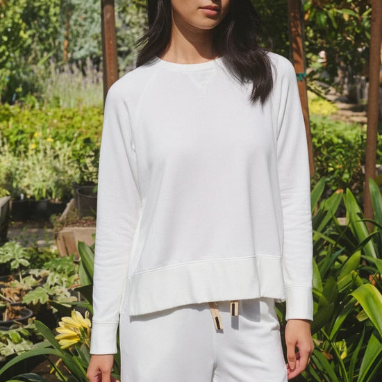 STATESIDE STATESIDE Softest Fleece Raglan Sweat WHITE