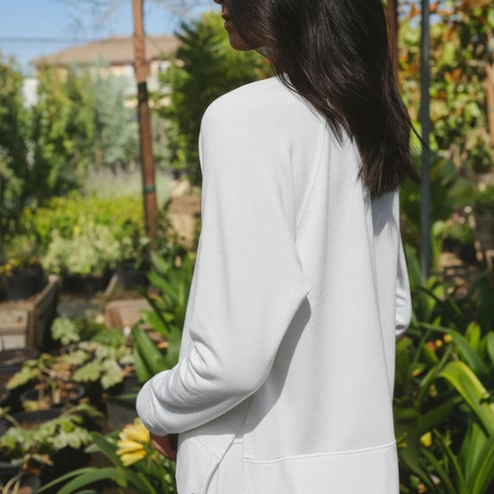 STATESIDE STATESIDE Softest Fleece Raglan Sweat WHITE