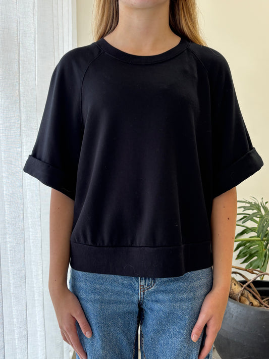 STATESIDE STATESIDE Softest Fleece S/S Raglan Sweat BLACK