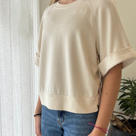 STATESIDE STATESIDE Softest Fleece S/S Raglan Sweat CREAM