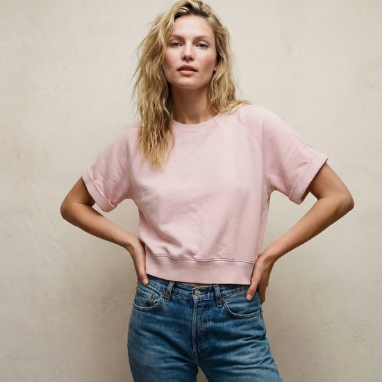 STATESIDE STATESIDE Softest Fleece S/S Raglan Sweat DUSTY PINK