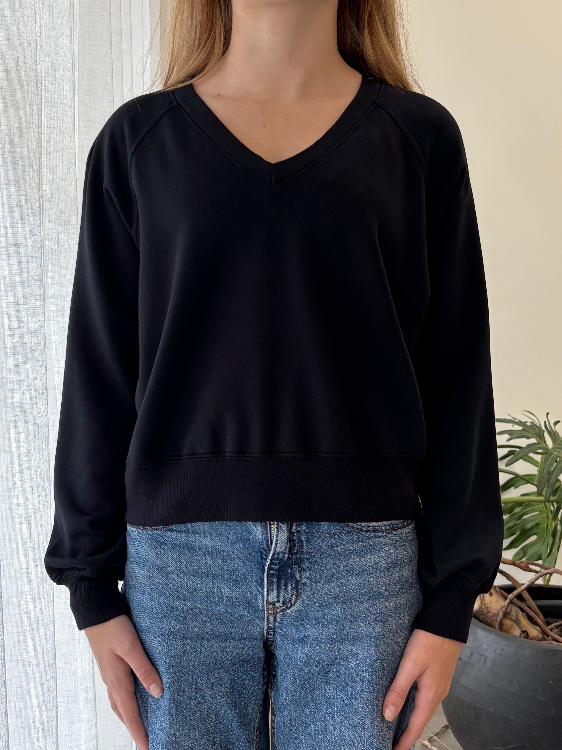 STATESIDE STATESIDE Softest Fleece V Neck Sweatshirt