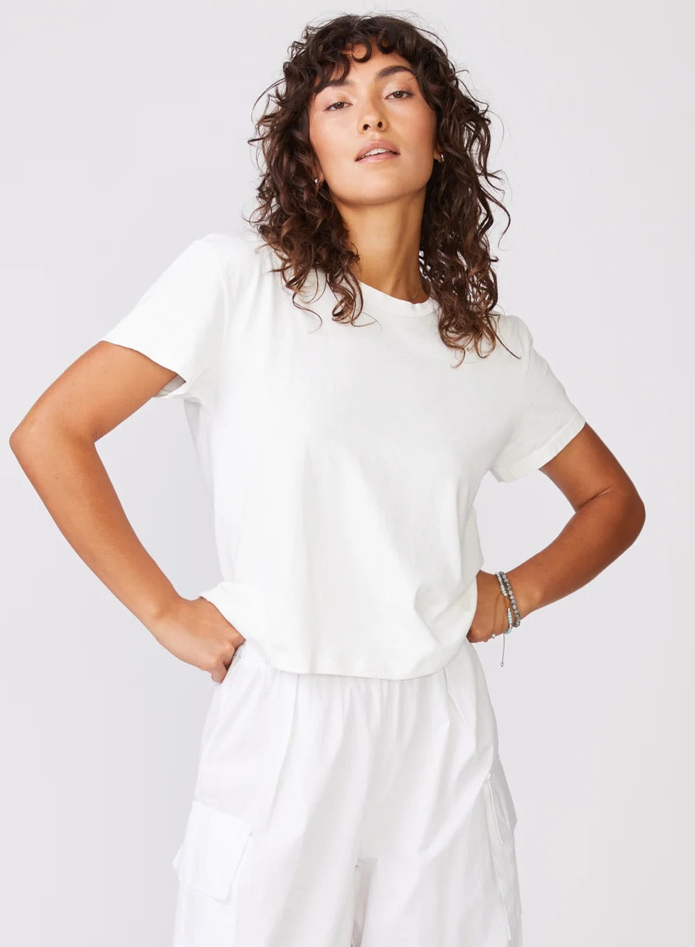 STATESIDE STATESIDE Cloud Jersey S/S Crew Tee WHITE