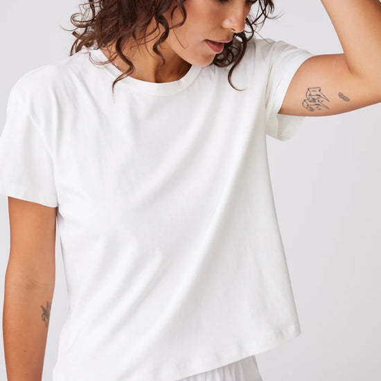 STATESIDE STATESIDE Cloud Jersey S/S Crew Tee WHITE