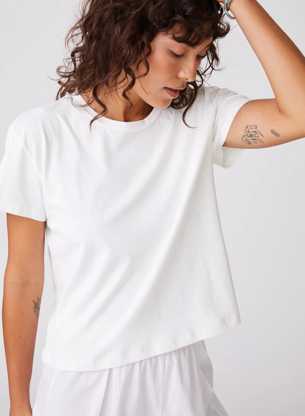STATESIDE STATESIDE Cloud Jersey S/S Crew Tee WHITE