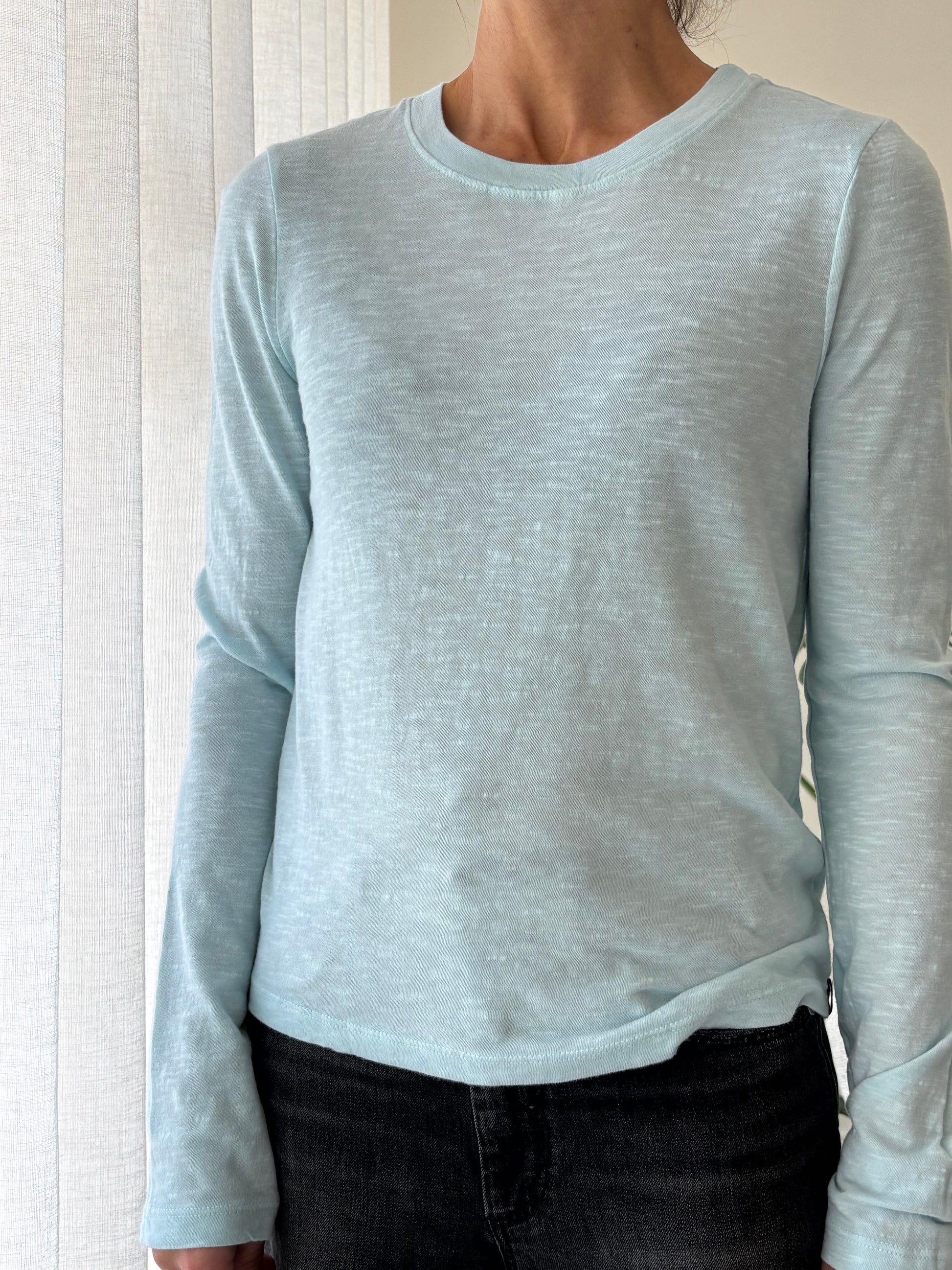 STATESIDE STATESIDE Supima L/S Crew Tee Baby Blue