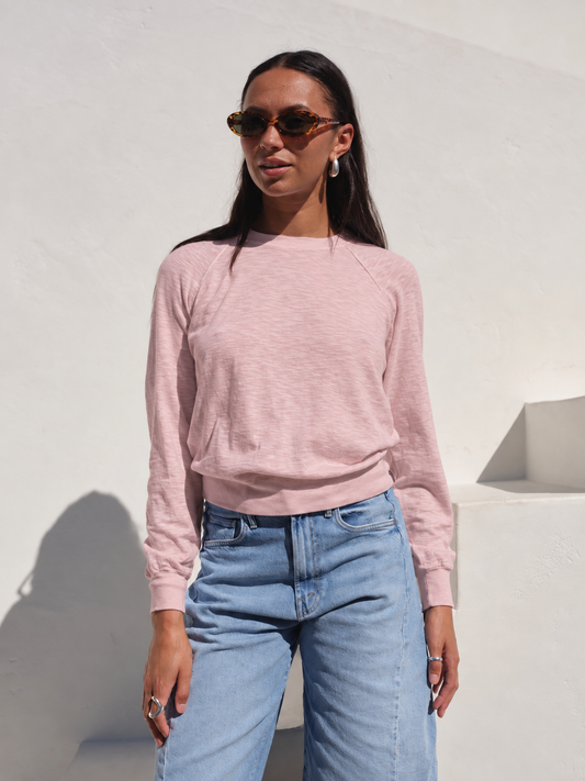 STATESIDE STATESIDE Supima L/S Raglan Tee DUSTY PINK