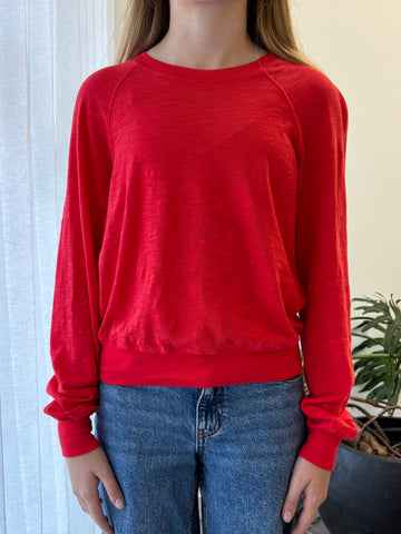 STATESIDE STATESIDE Supima L/S Raglan Tee Poppy Red