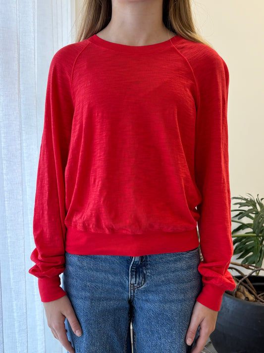STATESIDE STATESIDE Supima L/S Raglan Tee Poppy Red