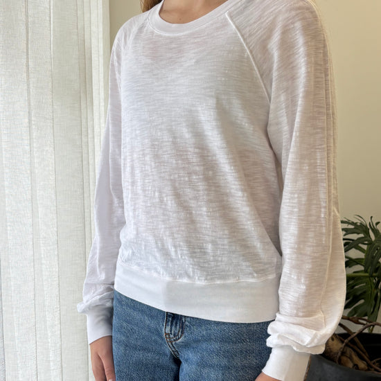 STATESIDE STATESIDE Supima L/S Raglan Tee WHITE