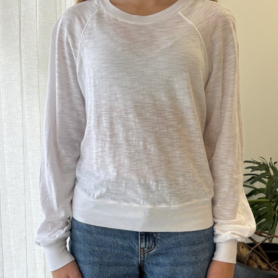 STATESIDE STATESIDE Supima L/S Raglan Tee WHITE