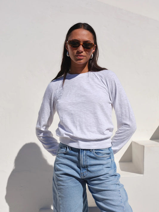 STATESIDE STATESIDE Supima L/S Raglan Tee WHITE